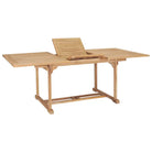Fijn geschuurd verlengbare houten tuintafel voor buitengebruik - 200 x 100 x 75 cm / 1 / Rechthoekig - Tuintafels