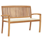 Fijn geschuurde houten tuinbank voor buitengebruik - Crème / 120 cm / 1 - Tuinbanken