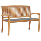 Fijn geschuurde houten tuinbank voor buitengebruik - Grijs / 120 cm / 1 - Tuinbanken