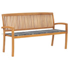 Fijn geschuurde houten tuinbank voor buitengebruik - Grijs ruitpatroon / 150 cm / 1 - Tuinbanken