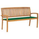 Fijn geschuurde houten tuinbank voor buitengebruik - Groen / 150 cm / 1 - Tuinbanken