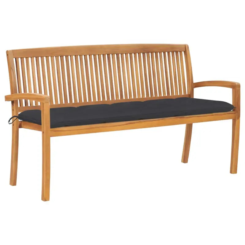 Fijn geschuurde houten tuinbank voor buitengebruik prachtige tuinoptie - Antraciet / 150 cm / 1 - Tuinbanken