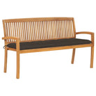 Fijn geschuurde houten tuinbank voor buitengebruik prachtige tuinoptie - Taupe / 150 cm / 1 - Tuinbanken