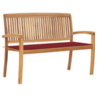 Fijn geschuurde houten tuinbank voor buitengebruik - Wijnrood / 120 cm / 1 - Tuinbanken