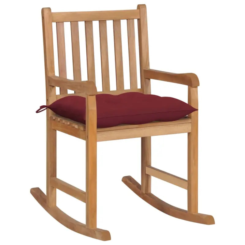 Fijn geschuurde houten tuinstoel voor binnen en buiten - Wijnrood / 1 - Tuinstoelen
