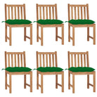 Fijn geschuurde houten tuinstoelen set voor in de tuin of op terras - Groen / 6 - Tuinstoelen
