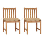 Fijn geschuurde houten tuinstoelen set voor in de tuin of op terras - Beige / 2 - Tuinstoelen