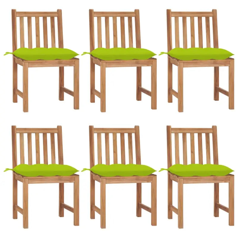 Fijn geschuurde houten tuinstoelen set voor in de tuin of op terras - Heldergroen / 6 - Tuinstoelen