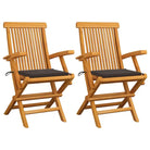 Fijn geschuurde houten tuinstoelen set voor tuin en terras - Taupe / 2 - Tuinstoelen