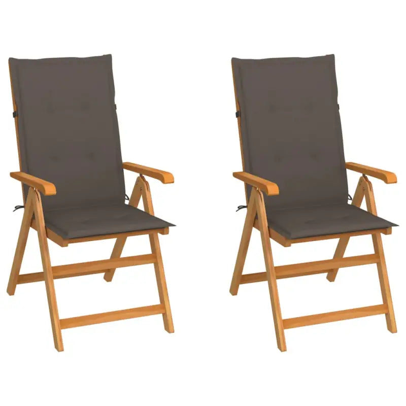 Fijn geschuurde houten tuinstoelen voor ontspanning en gezelligheid - Taupe / 2 - Tuinstoelen