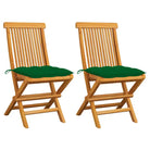 Fijn geschuurde Inklapbare Houten Tuinstoelen met Elegant Design - Groen / 2 - Tuinstoelen