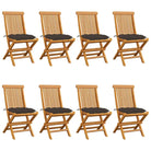 Fijn geschuurde Inklapbare Houten Tuinstoelen met Elegant Design - Taupe / 8 - Tuinstoelen