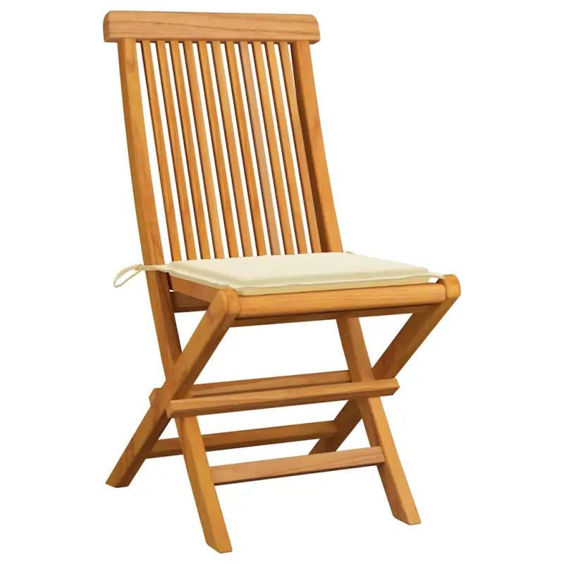 Fijn geschuurde inklapbare houten tuinstoelen met elegant ontwerp - Tuinstoelen