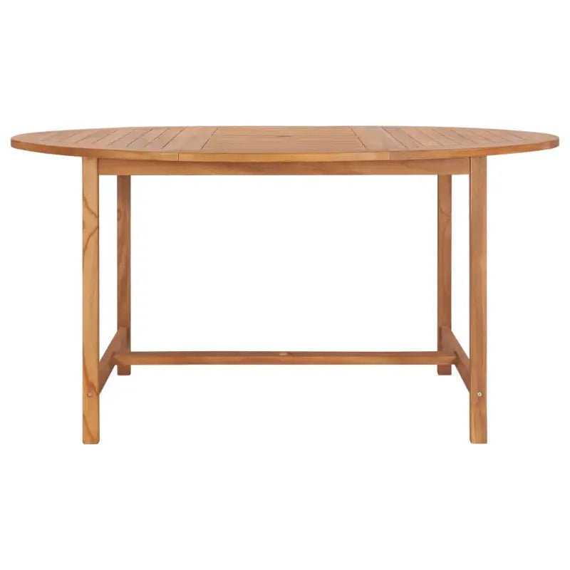 Fijn geschuurde teakhouten eettafel met waterbasis afwerking - 150 x 76 cm / 1 / Rond - Tuintafels
