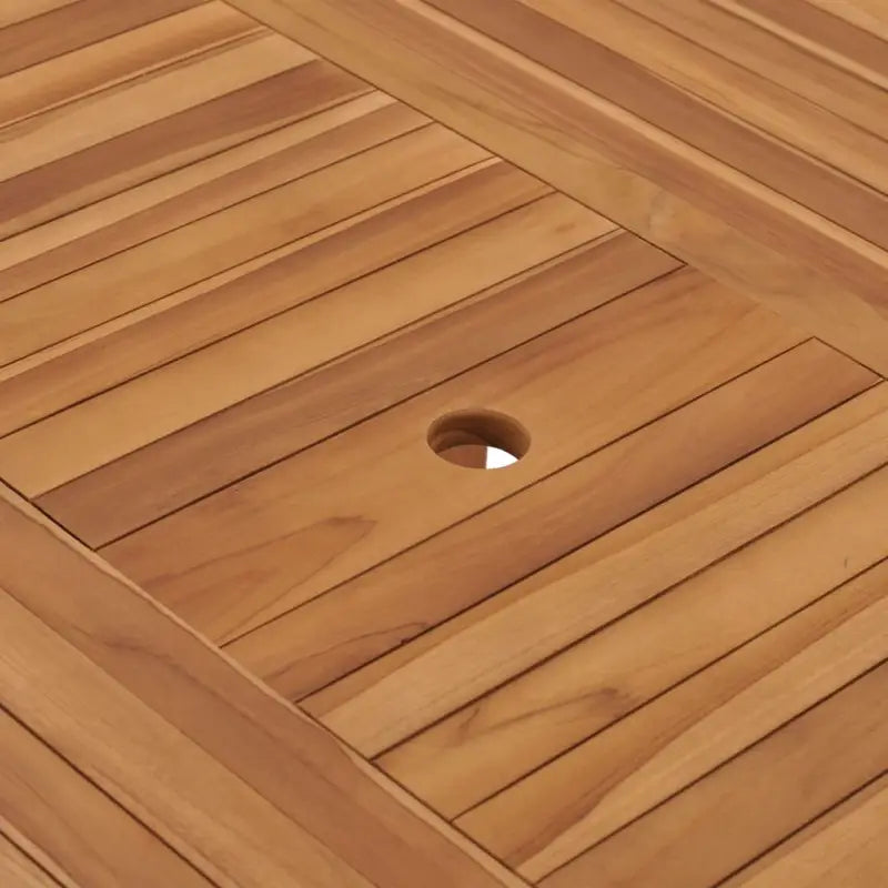 Fijn geschuurde teakhouten eettafel met waterbasis afwerking - Tuintafels