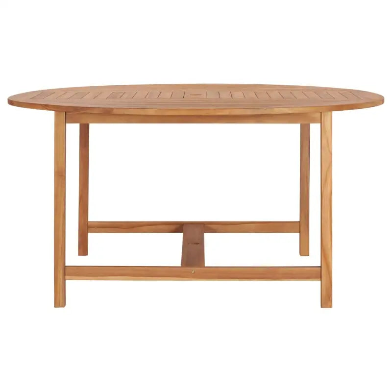 Fijn geschuurde teakhouten eettafel met waterbasis afwerking - Tuintafels