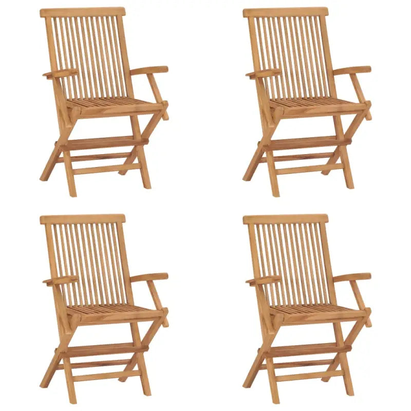 Fijn geschuurde teakhouten tuinstoelen met comfortabele zitplekken - 4 - Tuinstoelen