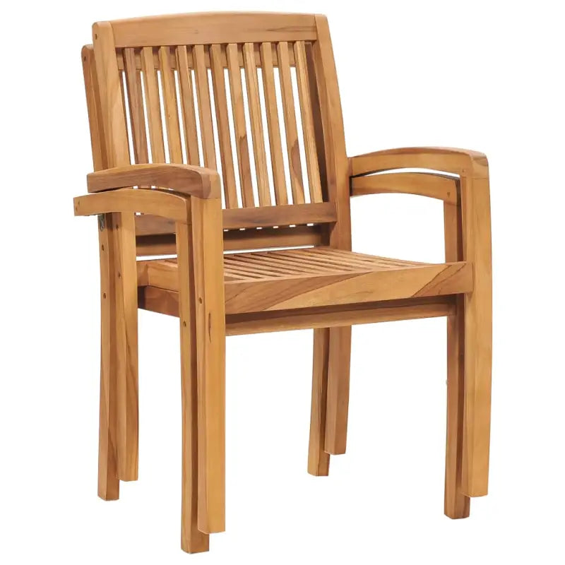 Fijn geschuurde teakhouten tuinstoelen met vintage uitstraling - Tuinstoelen