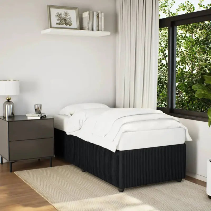 Fluweel bedframe voor een comfortabele en warme slaapkamer sfeer - Zwart / 80 x 200 cm - Bedden & bedframes