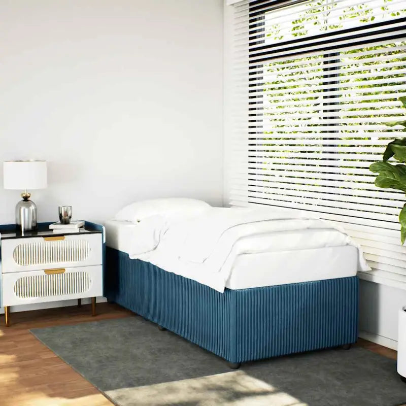Fluweel bedframe voor een comfortabele en warme slaapkamer sfeer - Blauw / 80 x 200 cm - Bedden & bedframes