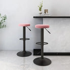 Fluwelen barkrukken met tijdloos en comfortabel ontwerp - Roze / 2 - Barkrukken
