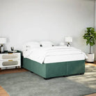 Fluwelen Bedframe voor Comfort en Stijl in de Slaapkamer - Donkergroen / 160 x 200 cm - Bedden & bedframes