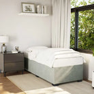 Fluwelen Bedframe voor Comfort en Stijl in de Slaapkamer - Lichtgrijs / 80 x 200 cm - Bedden & bedframes
