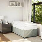 Fluwelen Bedframe voor Comfort en Stijl in de Slaapkamer - Lichtgrijs / 90 x 190 cm - Bedden & bedframes