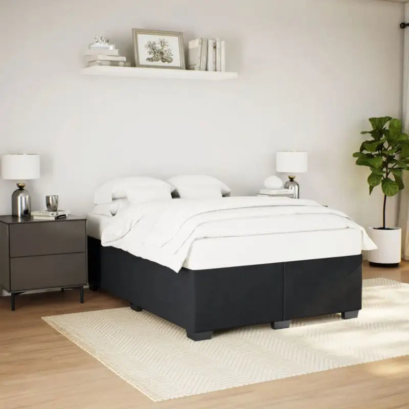 Fluwelen Bedframe voor Comfort en Stijl in de Slaapkamer - Zwart / 140 x 190 cm - Bedden & bedframes