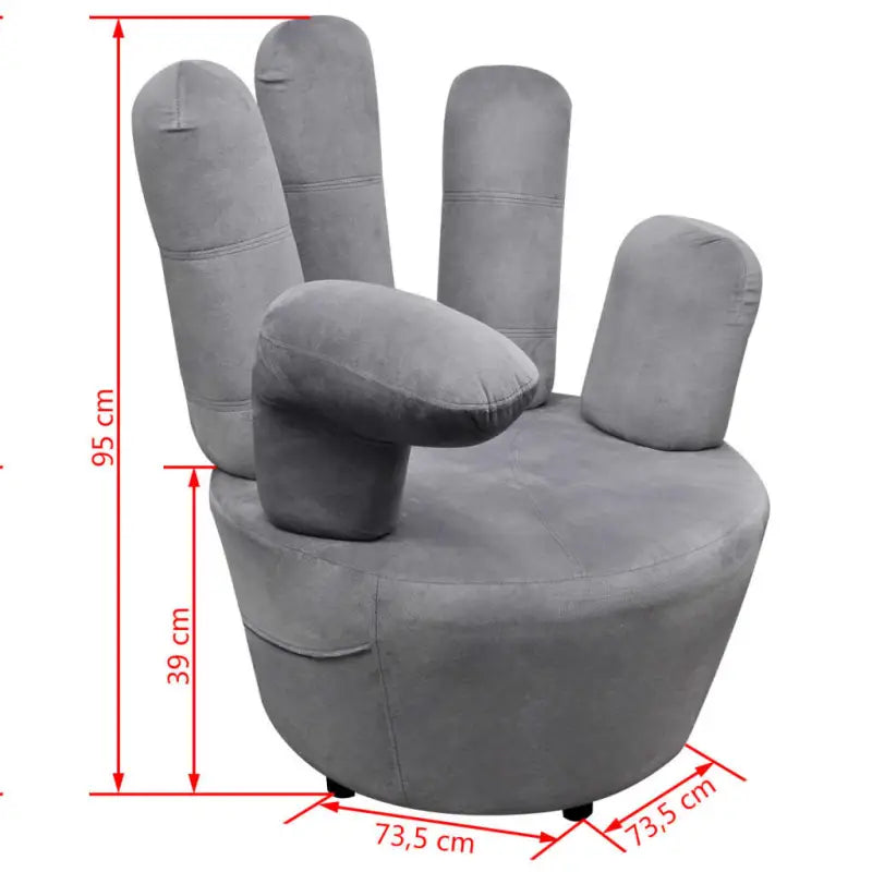 Fluwelen fauteuil in handvorm voor stijl en comfort - Fauteuils & Relaxfauteuils