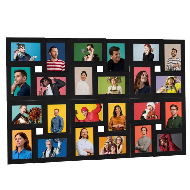 Fotolijst voor stijlvolle en moderne muurdecoratie - Zwart / 24 x (10 x 15 cm) / 1 - Fotolijstjes