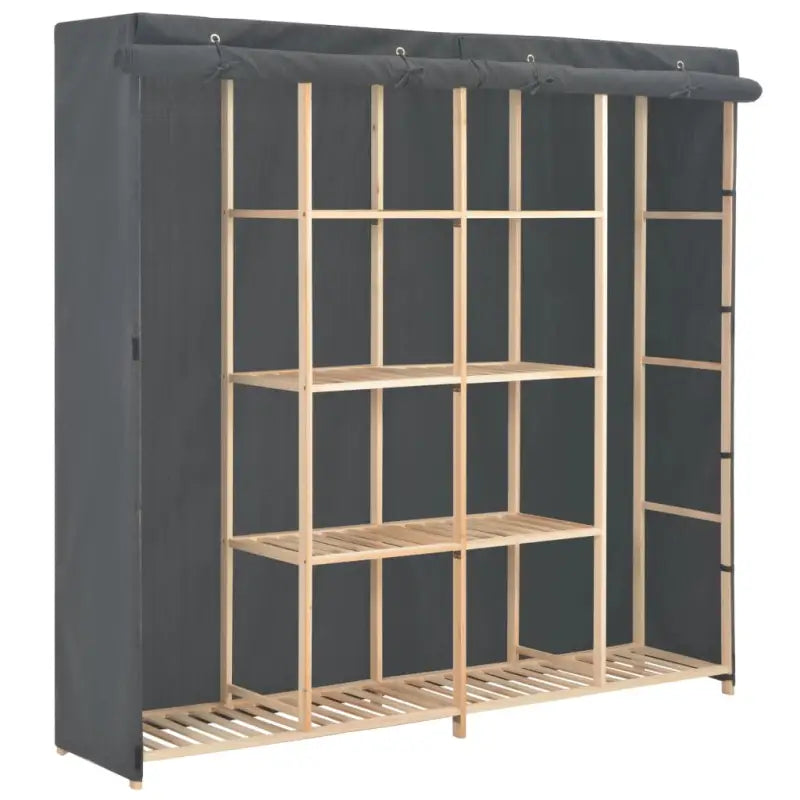 Functionele Kledingkast met Warm en Decoratief Ontwerp - Grijs / 1 - Kledingkasten