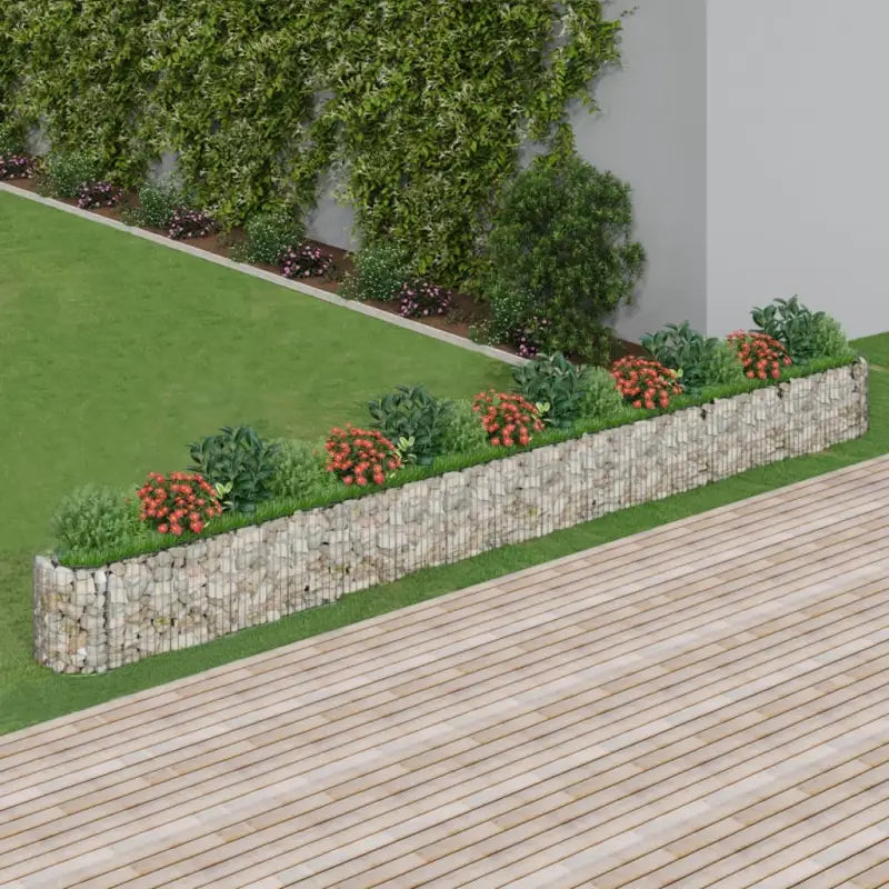 Gabion plantenbak van gegalvaniseerd ijzer voor een stabiele border - 610 x 50 x 50 cm / 1 - Bloempotten & plantenbakken