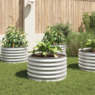 Gegalvaniseerd staal plantenbak voor tuin balkon en patio decoratie - Zilver / 80 x 80 x 44 cm / 1 - Bloempotten &