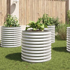 Gegalvaniseerd staal plantenbak voor tuin balkon en patio decoratie - Zilver / 80 x 80 x 81 cm / 1 - Bloempotten &