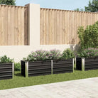 Gegalvaniseerd Staal Verhoogde Bloempotten en Plantenbakken - Antraciet / 160 x 40 x 45 cm / 1 - Bloempotten &