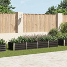 Gegalvaniseerd Staal Verhoogde Bloempotten en Plantenbakken - Antraciet / 320 x 80 x 45 cm / 1 - Bloempotten &