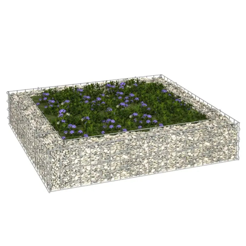 Gegalvaniseerd Staal Verhoogde Schanskorf Plantenbak voor Tuin en Terras - Bloempotten & plantenbakken