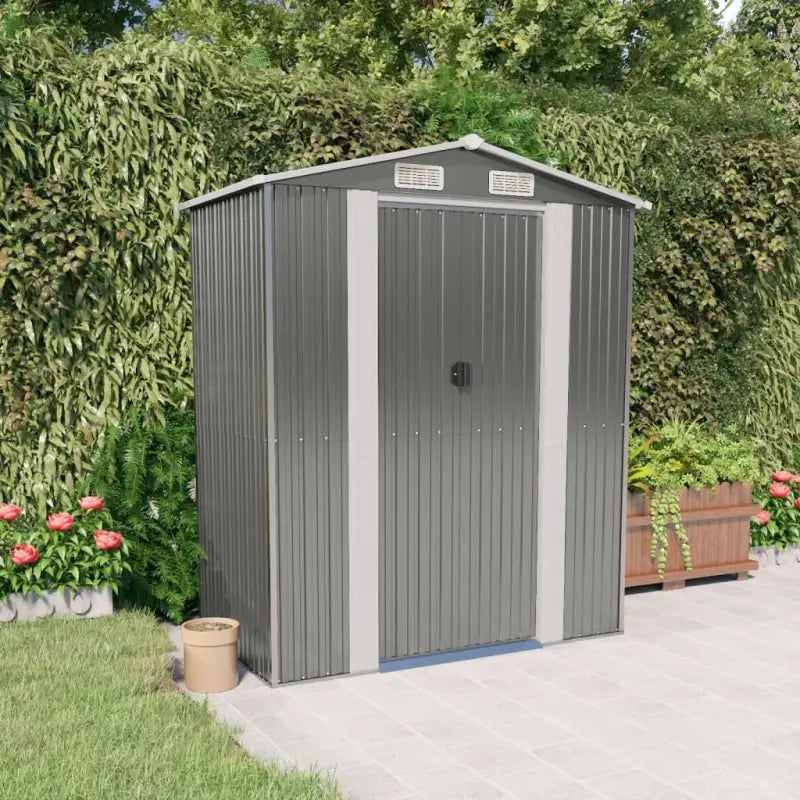 Gegalvaniseerd stalen tuinhuizen met praktische ventilatieopening - Lichtgrijs / 1 - Tuinhuizen
