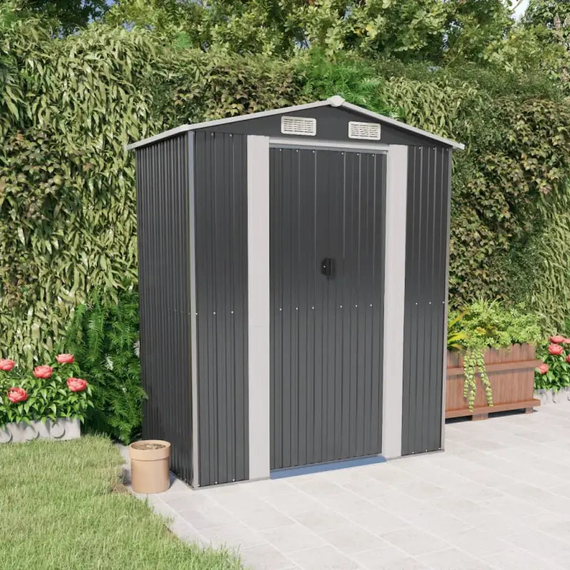 Gegalvaniseerd stalen tuinhuizen met praktische ventilatieopening - Antraciet / 1 - Tuinhuizen