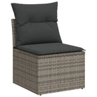 Geleun loungeset van grijs gepoedercoat staal voor tuin en terras - Tuinsets