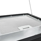 Geluidsarme hangende afzuigkap met wasbare aluminium vetfilter - Afzuigkappen