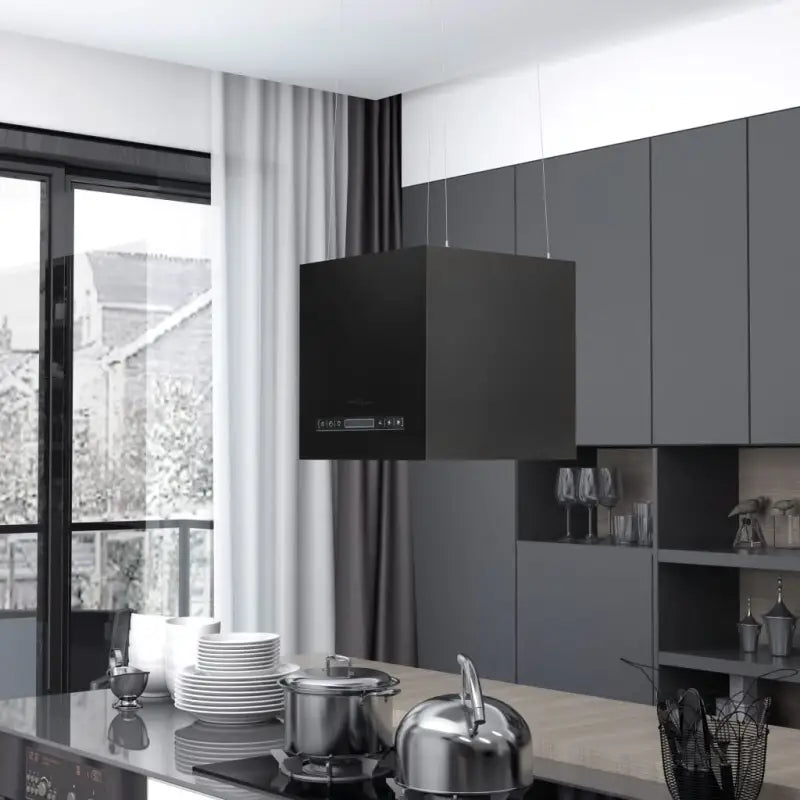 Geluidsarme hangende afzuigkap met wasbare aluminium vetfilter - Afzuigkappen