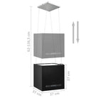 Geluidsarme hangende afzuigkap met wasbare aluminium vetfilter - Afzuigkappen