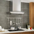 Geluidsarme wandafzuigkap met twee 3-laags wasbare aluminium vetfilters - 60 cm - Afzuigkappen