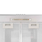 Geluidsarme wandafzuigkap met twee 3-laags wasbare aluminium vetfilters - Afzuigkappen