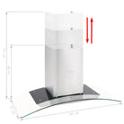 Geluidsarme wandafzuigkap met twee 3-laags wasbare aluminium vetfilters - Afzuigkappen