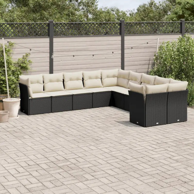 Gepoedercoat staal Lounge Set met poly rattan voor comfortabele zitervaring - Tuinsets