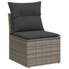 Gepoedercoat staal loungeset in grijs materiaal met perfecte afmetingen - Tuinsets