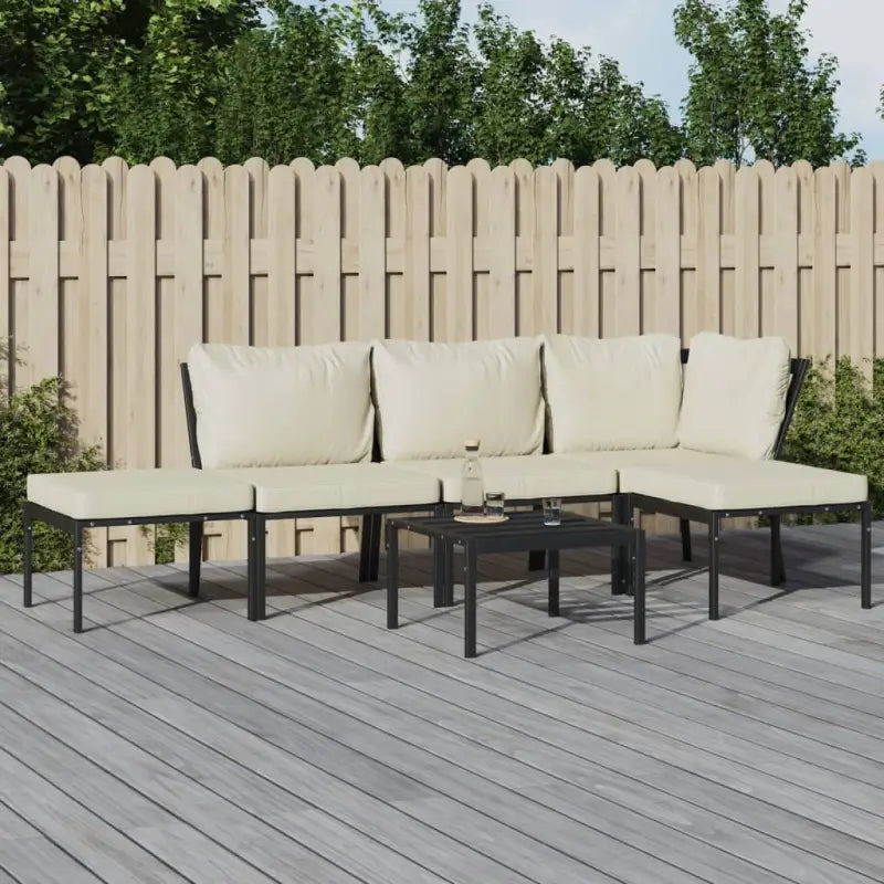 Gepoedercoat staal loungeset met aantrekkelijke afmetingen voor je tuin - Tuinsets